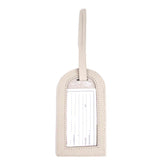 Tag de Mala Passarinho no Galho Off White Liso com Caramelo Liso Pronta Entrega